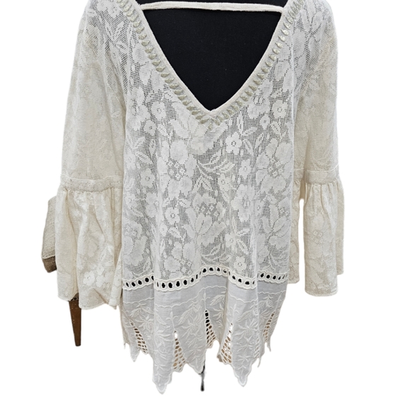 Free People Lace Crochet Top - Picture 9 of 9